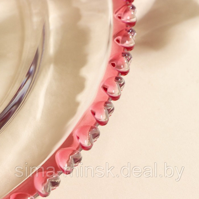 Тарелка стеклянная подстановочная «Розе», 27,5×27,5×2 см - фото 3 - id-p215142358
