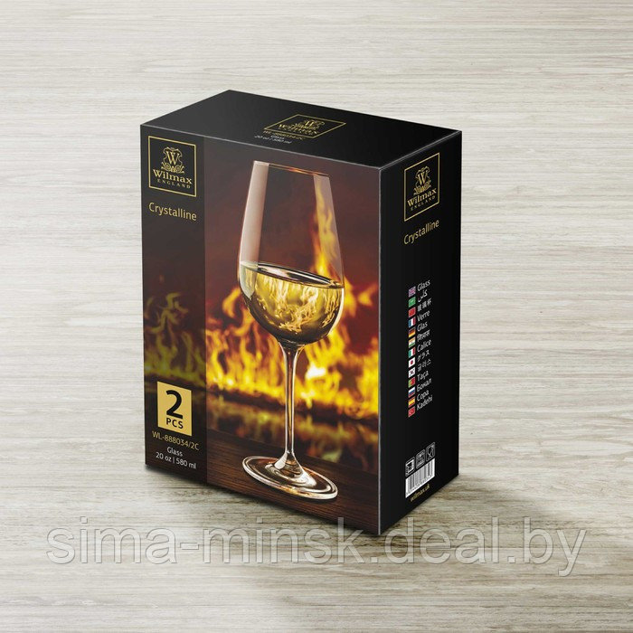 Набор бокалов для вина Wilmax, 580 мл, 2 шт - фото 3 - id-p215141767