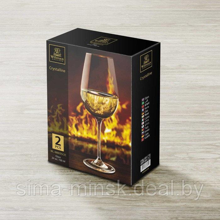 Набор бокалов для вина Wilmax, 700 мл, 2 шт - фото 3 - id-p215141770