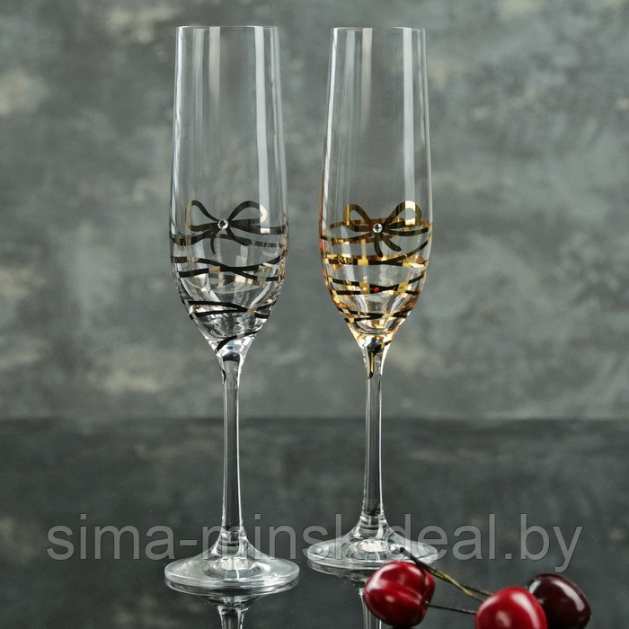 Набор бокалов для шампанского «Виола», 190 мл, 2 шт. - фото 1 - id-p215141777
