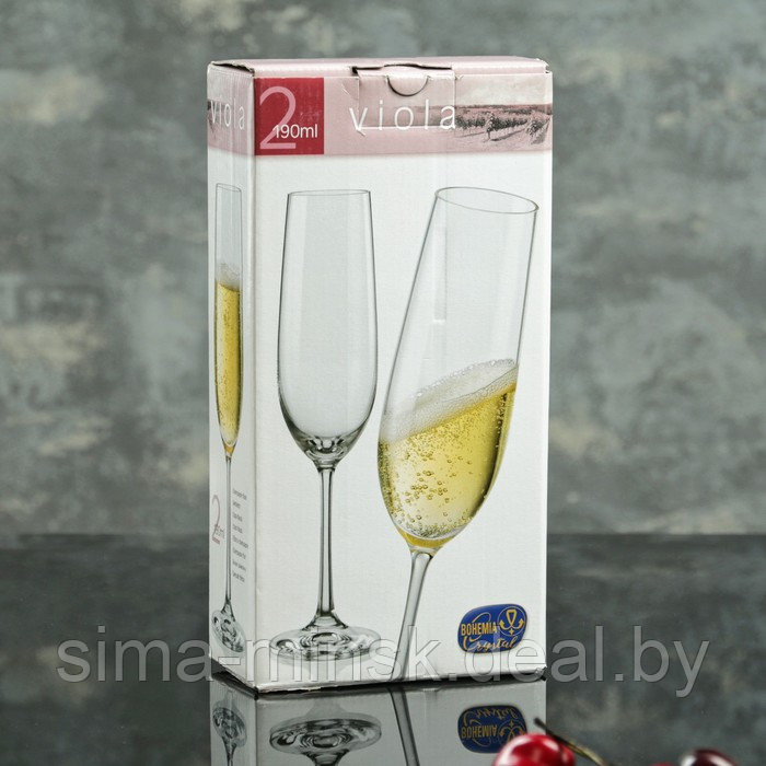 Набор бокалов для шампанского «Виола», 190 мл, 2 шт. - фото 3 - id-p215141777