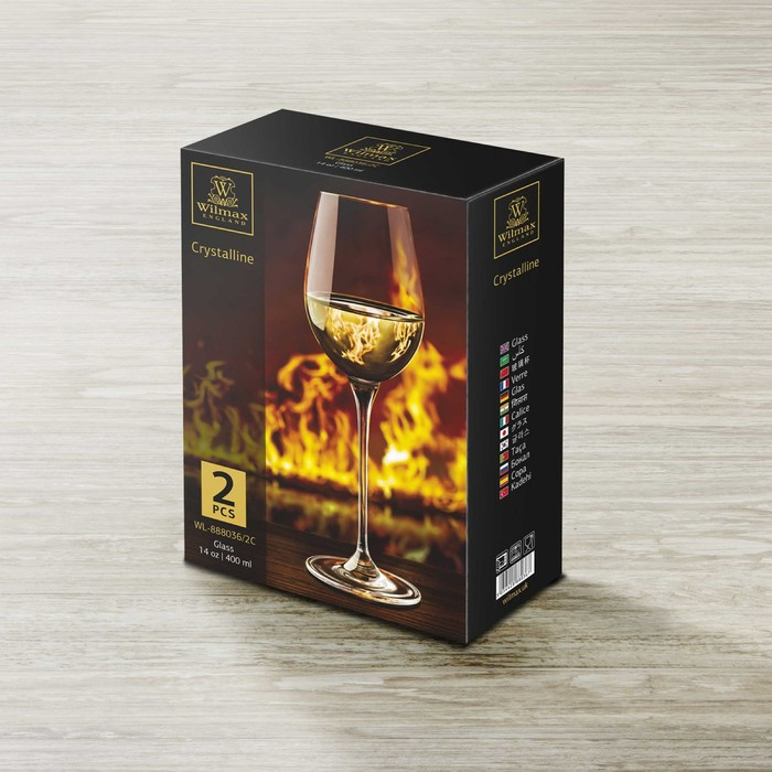 Набор бокалов для вина Wilmax, 400 мл, 2 шт - фото 3 - id-p215143178