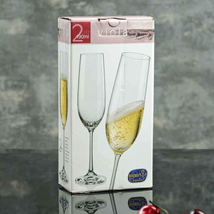 Набор бокалов для шампанского «Виола», 190 мл, 2 шт. - фото 3 - id-p215143181