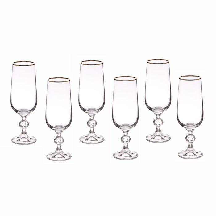 Набор бокалов для шампанского «Клаудия», 180 мл, 6 шт. - фото 1 - id-p215143191