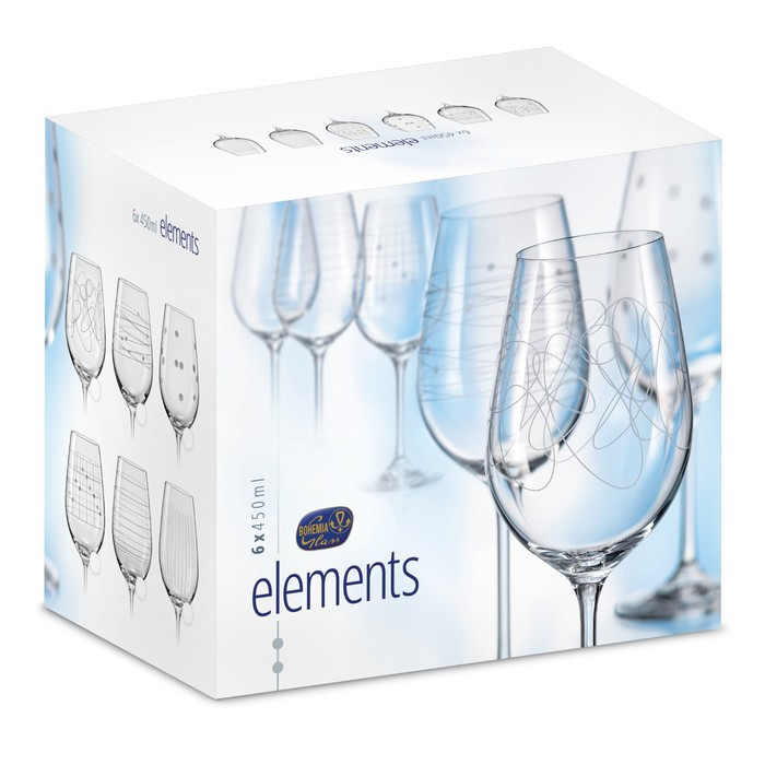 Набор бокалов для вина "Виола Elements", 450 мл, 6шт - фото 1 - id-p215143206