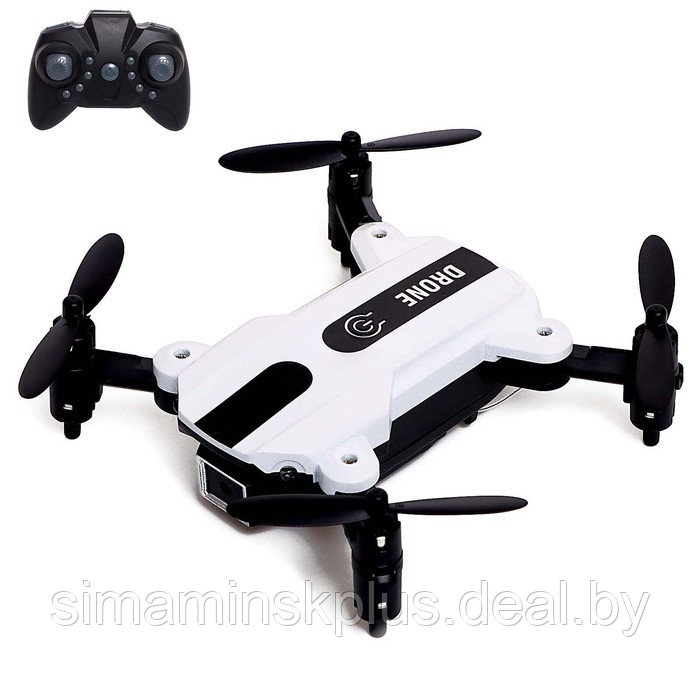 Квадрокоптер FLASH DRONE, камера 480P, Wi-Fi, с сумкой, цвет белый - фото 1 - id-p215143488