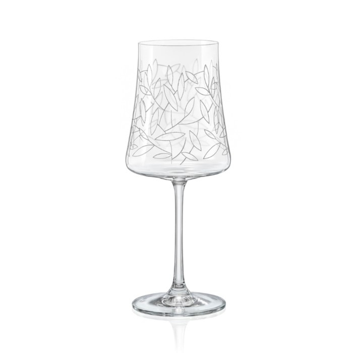 Набор бокалов для вина «Экстра», 360 мл, декор листья, 6 шт - фото 1 - id-p215143229