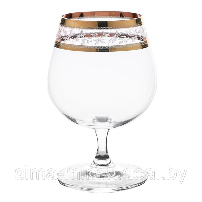 Набор бокалов для бренди Sylvia, декор «Панто золото», 400 мл x 6 шт. - фото 1 - id-p215141917
