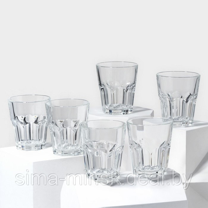 Набор стаканов «Новая Америка», стеклянный, 270 мл, 6 шт - фото 1 - id-p215142229