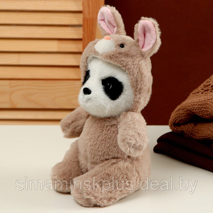 Мягкая игрушка «Панда» в костюме зайки, 25 см - фото 4 - id-p215143596