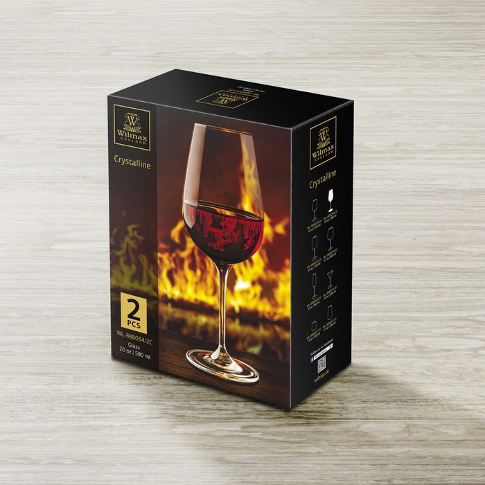 Набор бокалов для вина Wilmax, 580 мл, 2 шт - фото 2 - id-p215143099