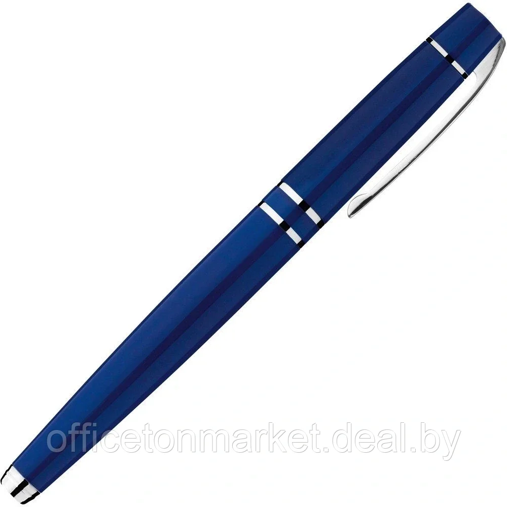 Ручка-роллер "UMA Vip R", 0.7 мм, синий, серебристый, стерж. синий - фото 1 - id-p148118637