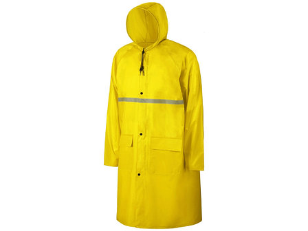 Длинный дождевик Lanai  из полиэстера со светоотражающей тесьмой, желтый, фото 2
