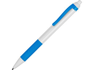 Ручка пластиковая шариковая Centric, белый/голубой, фото 2