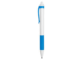 Ручка пластиковая шариковая Centric, белый/голубой, фото 2