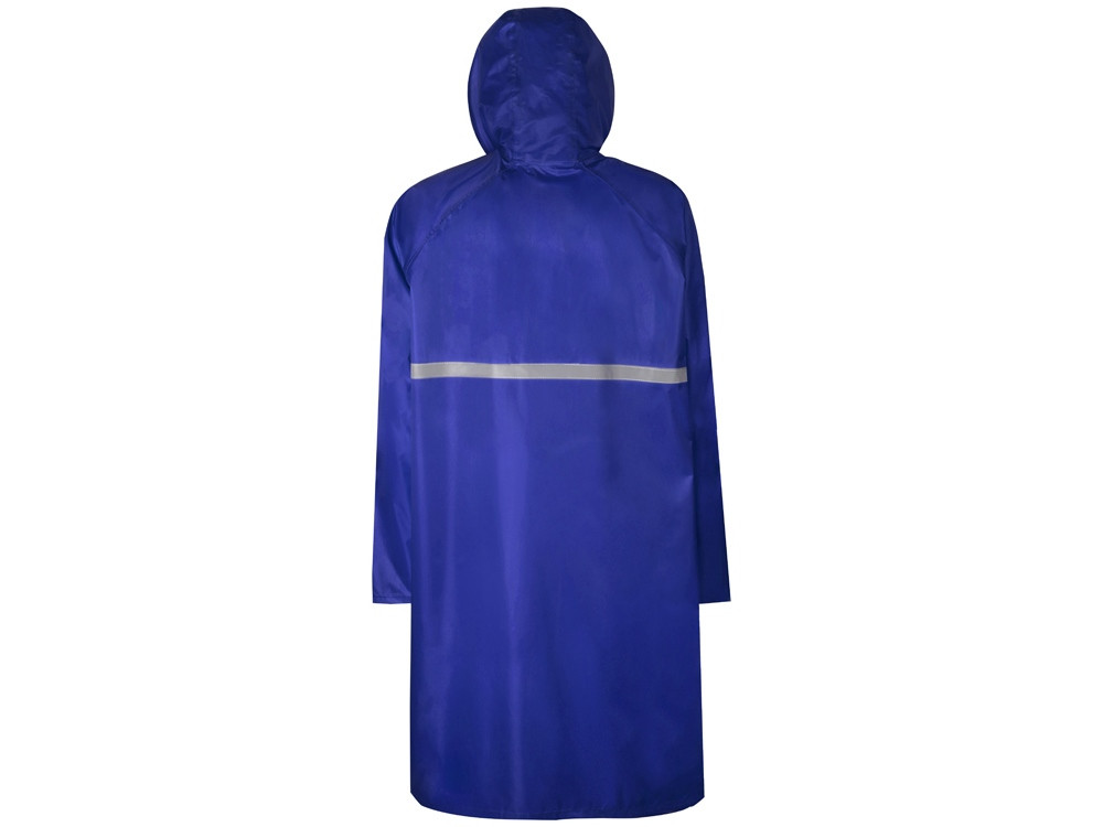 Длинный дождевик Lanai из полиэстера со светоотражающей тесьмой, кл.синий - фото 4 - id-p215150412