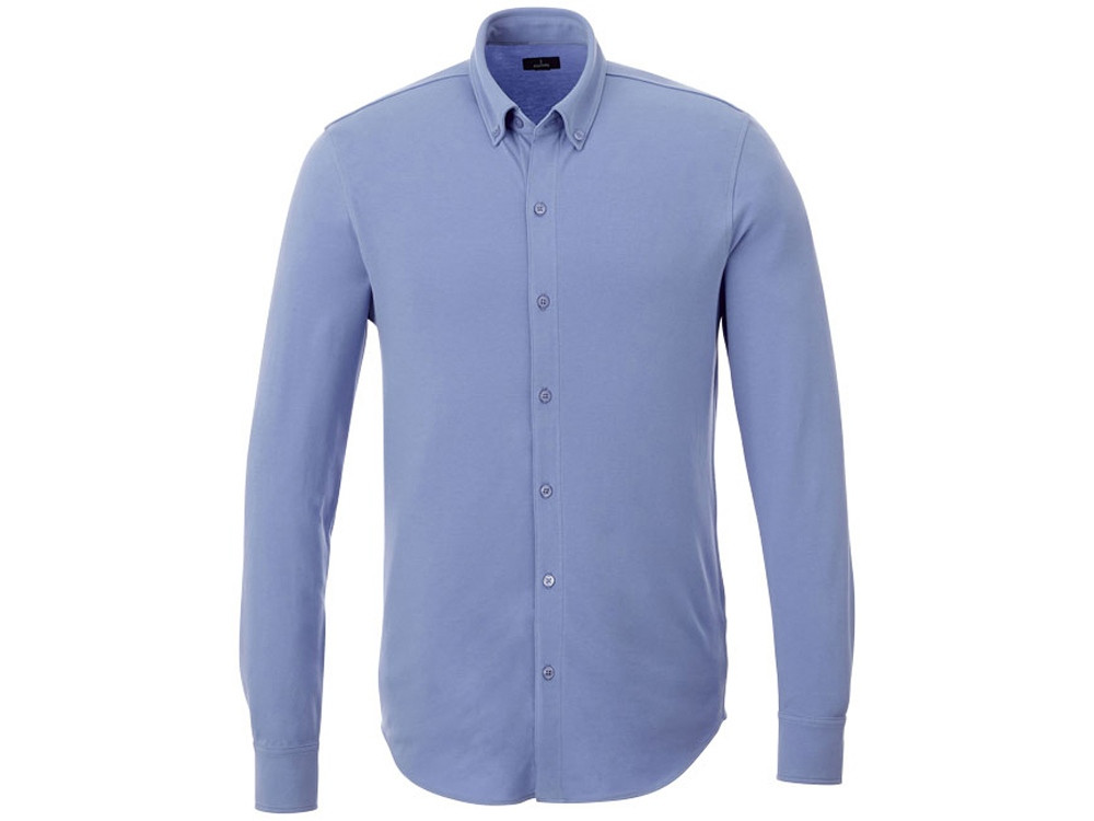 Мужская рубашка Bigelow из пике с длинным рукавом, светло-синий - фото 2 - id-p215147527
