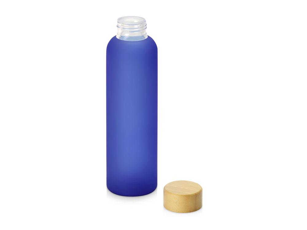 Стеклянная бутылка с бамбуковой крышкой Foggy, 600мл, синий - фото 2 - id-p215152415
