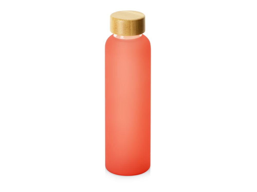 Стеклянная бутылка с бамбуковой крышкой Foggy, 600мл, красный - фото 1 - id-p215152416