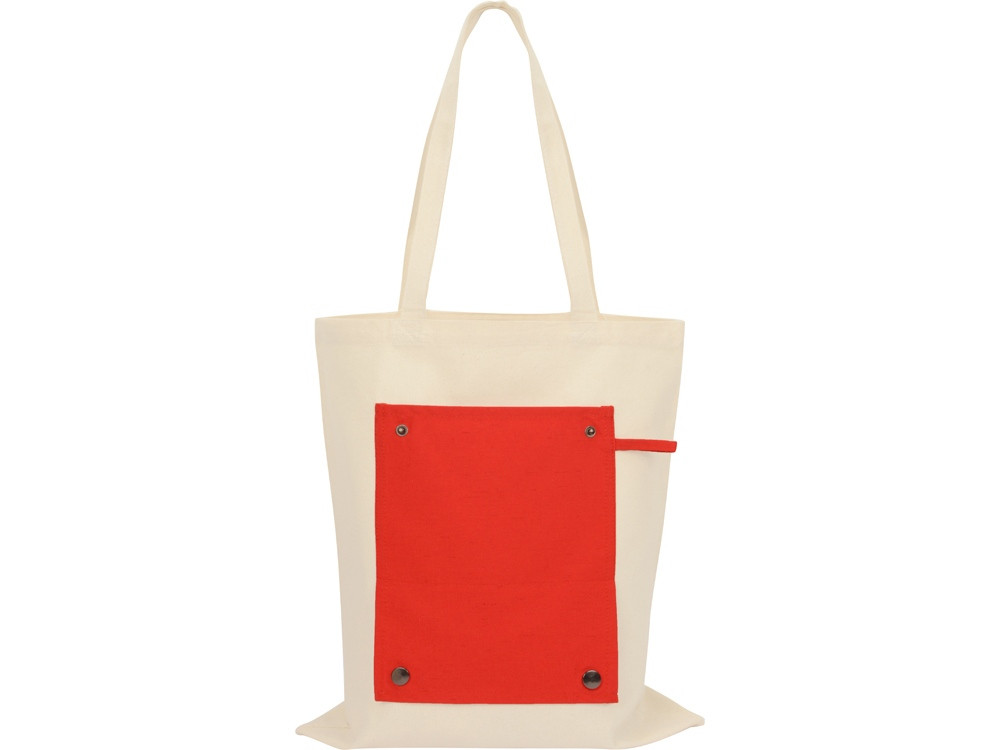 Складная хлопковая сумка для шопинга Gross с карманом, красный - фото 10 - id-p215148498