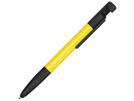 Ручка-стилус металлическая шариковая многофункциональная (6 функций) Multy, желтый, фото 2