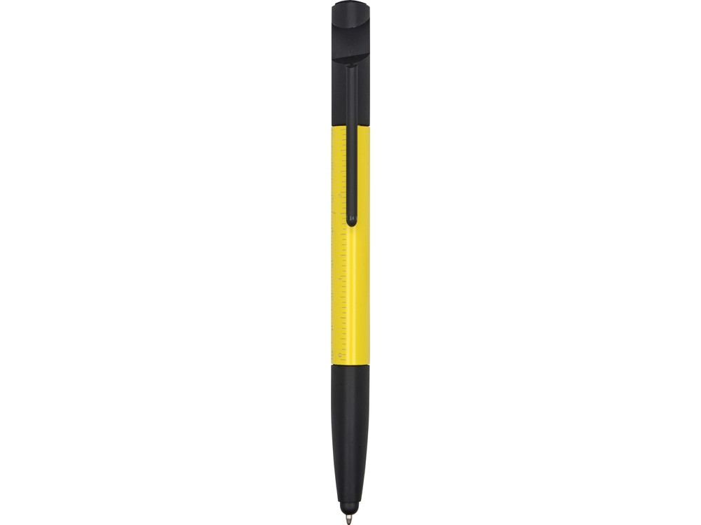 Ручка-стилус металлическая шариковая многофункциональная (6 функций) Multy, желтый - фото 2 - id-p215146568