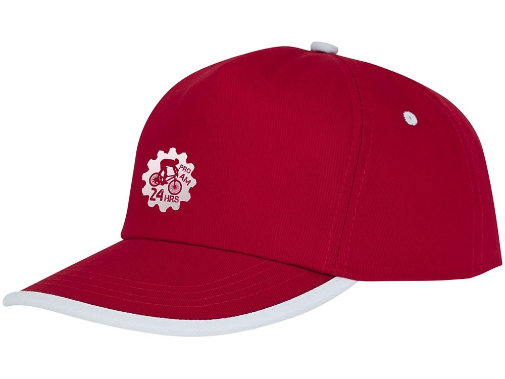Пятипанельная кепка Nestor с окантовкой, красный/белый - фото 4 - id-p215147536