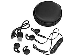 Беспроводные наушники Get Up с чехлом, черный