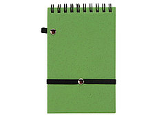 Блокнот B7 Toledo S, зеленый + ручка шариковая Pianta из пшеничной соломы, зеленый, фото 3
