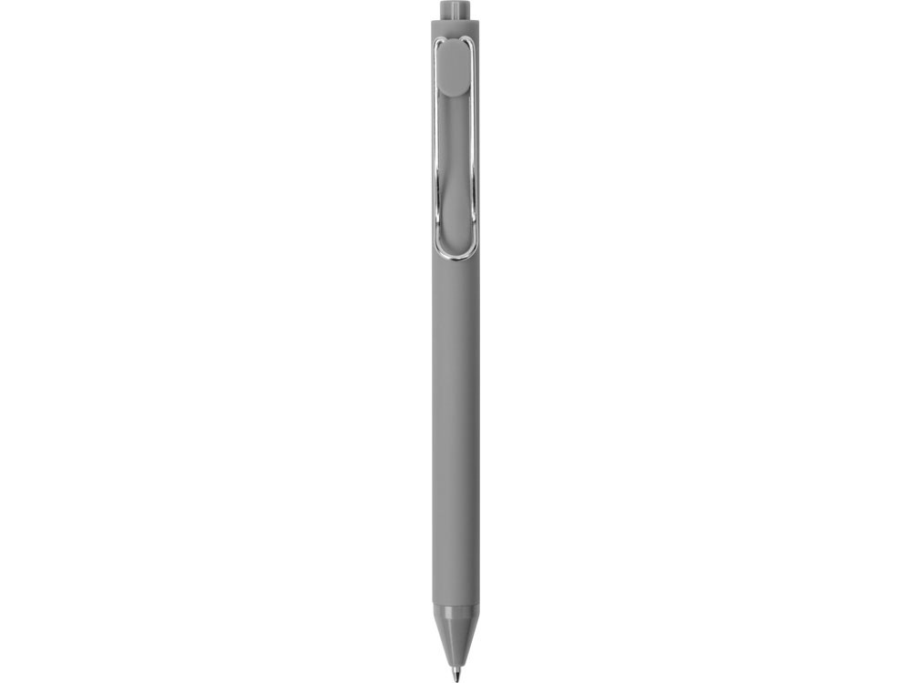 Ручка пластиковая шариковая Clip, софт-тач, серый - фото 2 - id-p215149502