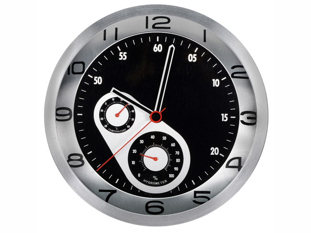 Часы настенные Астория, серебристый/черный (Р) - фото 2 - id-p215149510