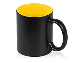 Кружка с покрытием для гравировки Subcolor BLK, черный/желтый, фото 2