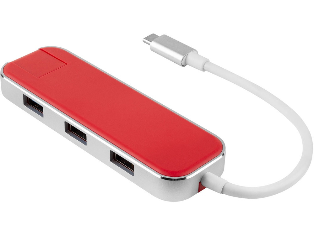 Хаб USB Rombica Type-C Chronos Red - фото 1 - id-p215149525