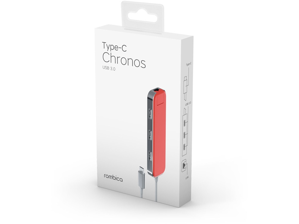 Хаб USB Rombica Type-C Chronos Red - фото 6 - id-p215149525