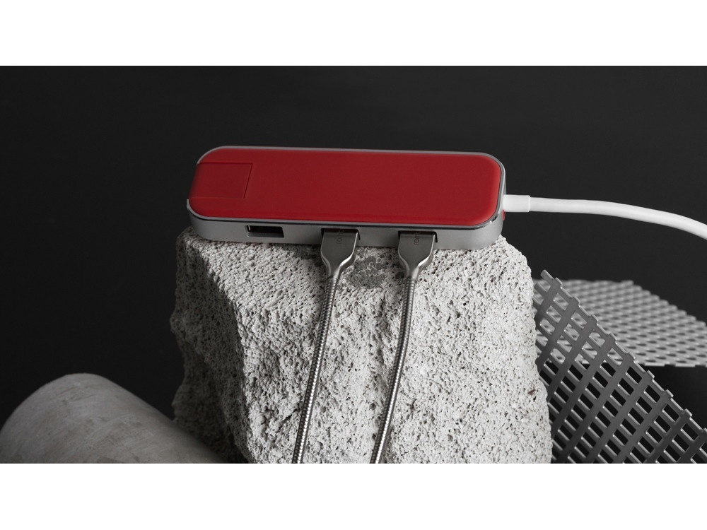 Хаб USB Rombica Type-C Chronos Red - фото 7 - id-p215149525