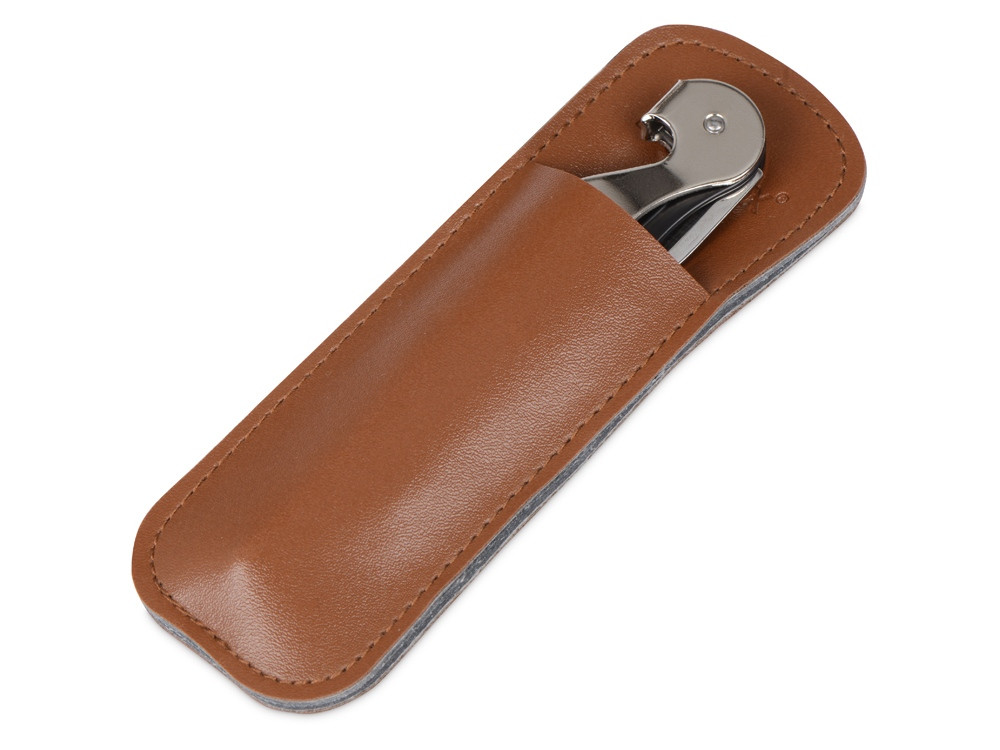 Футляр для штопора из искусственной кожи Corkscrew Case, коричневый - фото 1 - id-p215147580