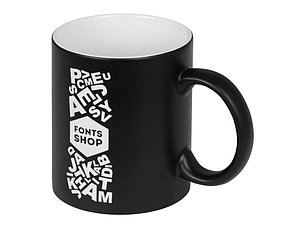 Кружка с покрытием для гравировки Subcolor BLK, черный/белый, фото 2