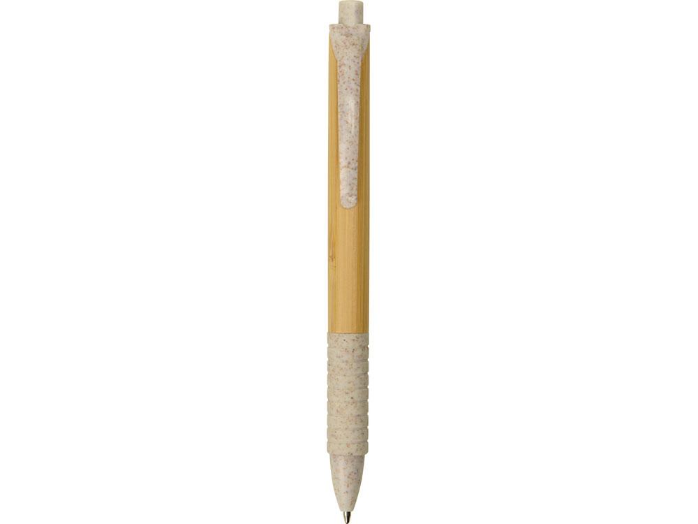 Ручка из бамбука и переработанной пшеницы шариковая Nara, бамбук/бежевый - фото 2 - id-p215149542