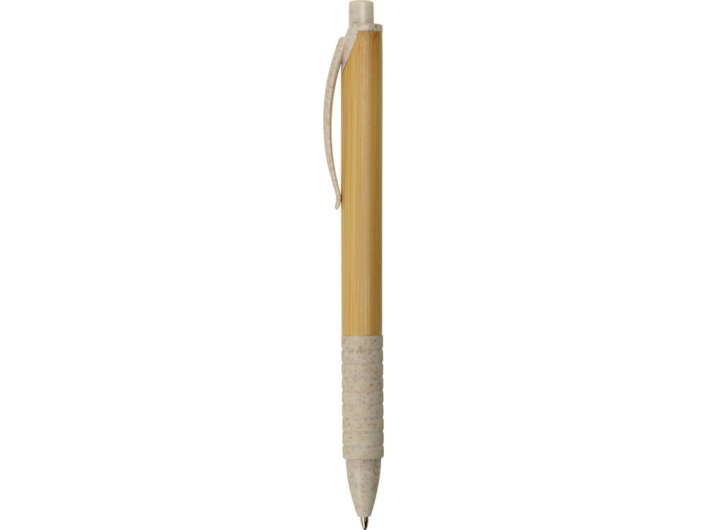 Ручка из бамбука и переработанной пшеницы шариковая Nara, бамбук/бежевый - фото 3 - id-p215149542