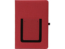 Блокнот Pocket 140*205 мм с карманом для телефона, красный, фото 2