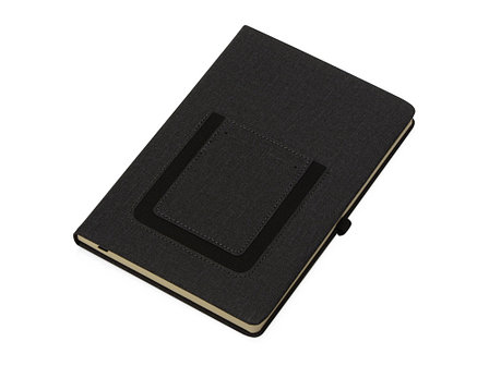 Блокнот Pocket 140*205 мм с карманом для телефона, черный, фото 2