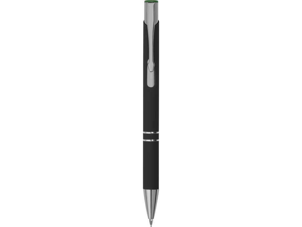 Ручка металлическая шариковая Legend Mirror Gum софт-тач с цветным слоем, черный / зеленый - фото 4 - id-p215149564