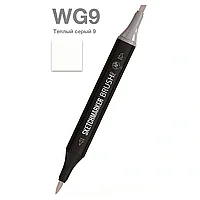 Маркер перманентный двусторонний "Sketchmarker Brush", WG9 теплый серый 9