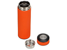 Термос Confident с покрытием soft-touch 420мл, оранжевый, фото 2
