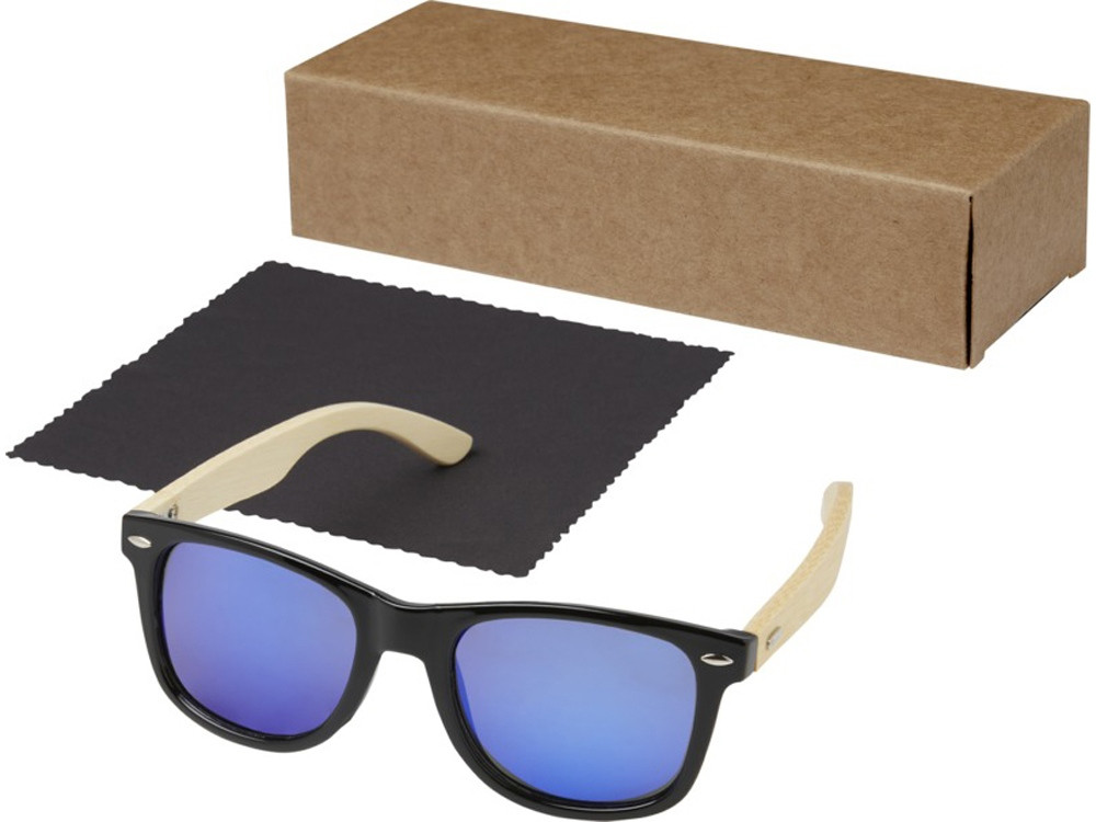 Taiyō, зеркальные поляризованные солнцезащитные очки в оправе из переработанного PET-пластика/бамбука в - фото 4 - id-p215151529