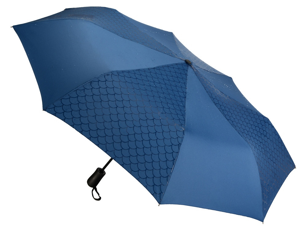 Зонт-полуавтомат складной Marvy с проявляющимся рисунком, синий - фото 3 - id-p215149578