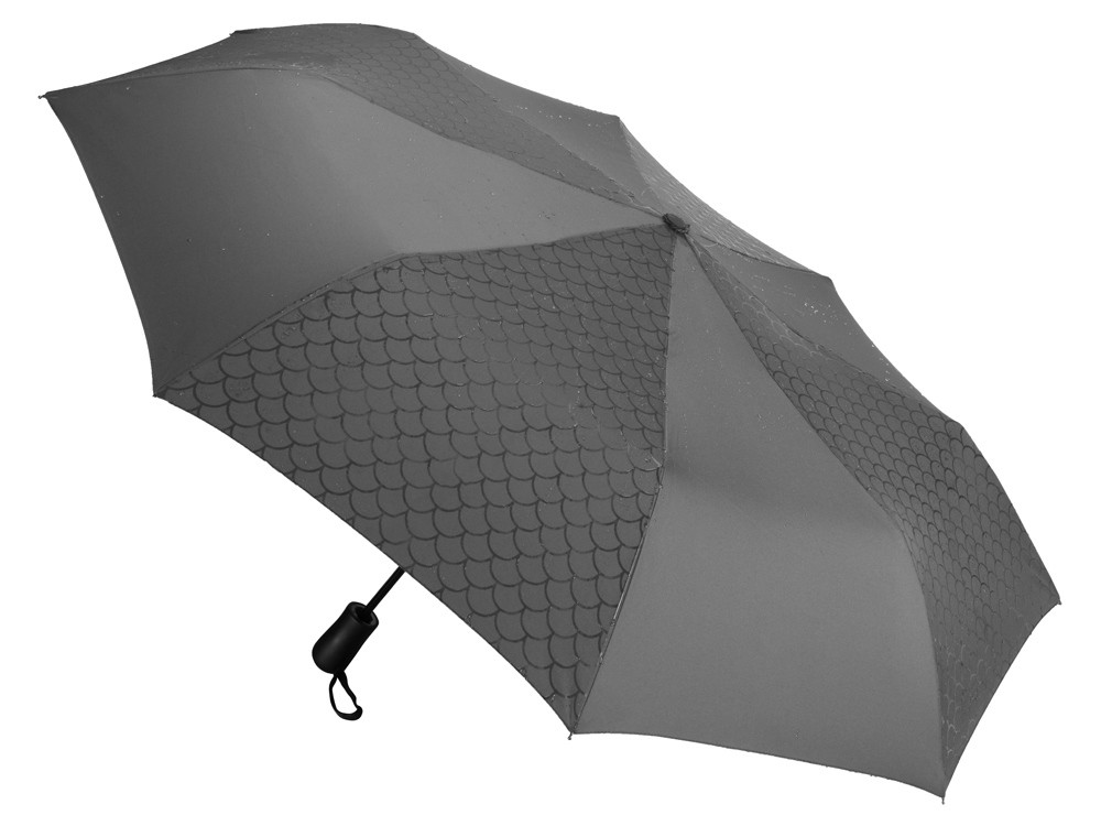 Зонт-полуавтомат складной Marvy с проявляющимся рисунком, серый - фото 3 - id-p215149579