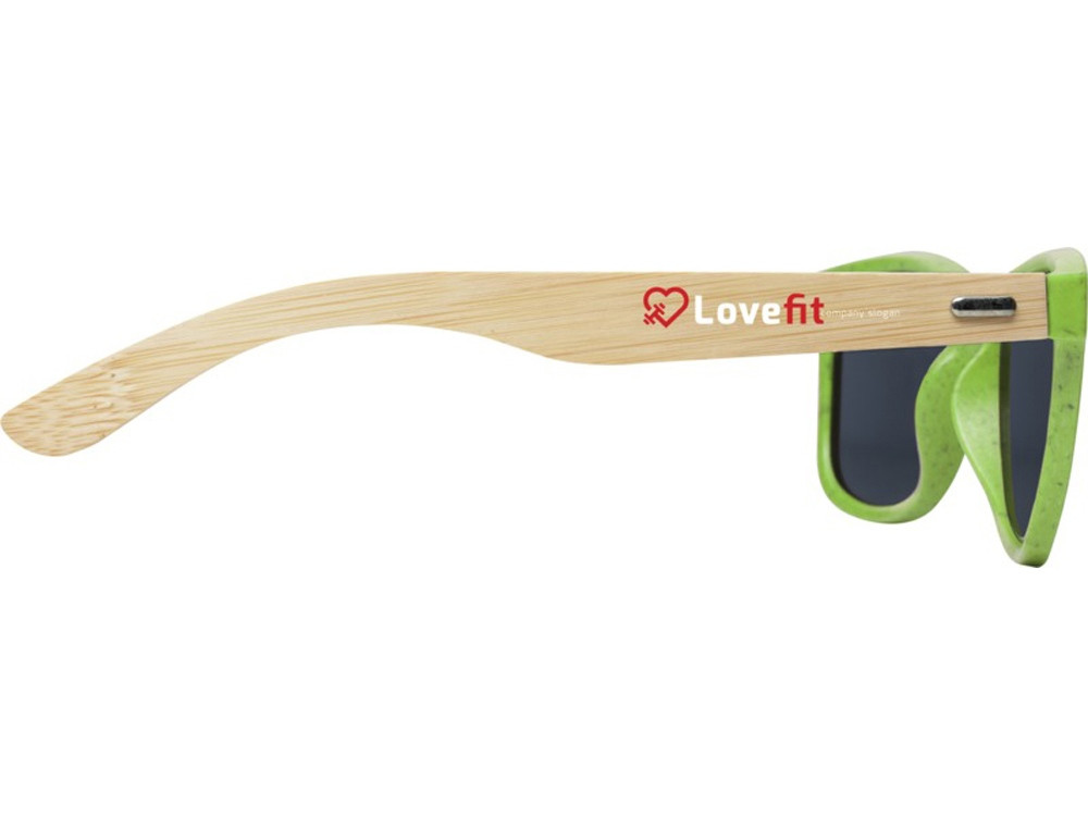 Sun Ray очки с бамбуковой оправой, зеленый лайм - фото 4 - id-p215151533