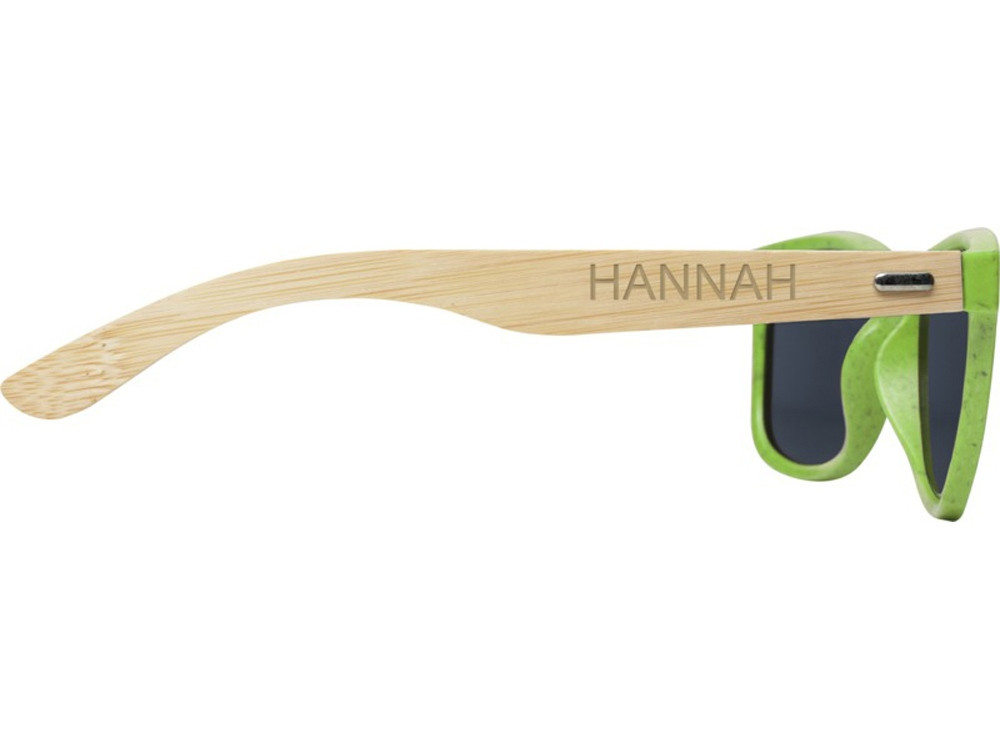 Sun Ray очки с бамбуковой оправой, зеленый лайм - фото 5 - id-p215151533