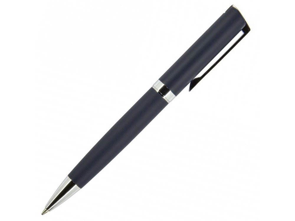 Ручка шариковая автоматическая BrunoVisconti 1 мм, синяя Milano (синий металлический корпус) - фото 1 - id-p215148599